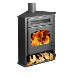 Estufa de leña de rincón modelo R2 HORNO PLUS