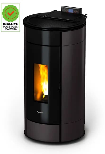 estufa-de-pellet-freepoint-globe-antracita-10-5-kw-gris Estufa de pellet FREEPOINT Globe Antracita 10,5 kw gris