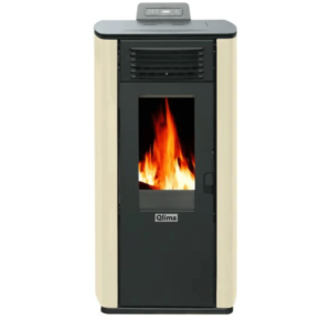 Estufa de pellet QLIMA ECODESIGN FIORINA 74-S beige de 7.8 kw