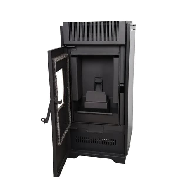 estufa-de-pellets-de-aire-anita-10-kw-sannover-kit-de-conexion-humos Estufa de pellets de aire Anita 10 kW Sannover Blanco + Kit de conexión