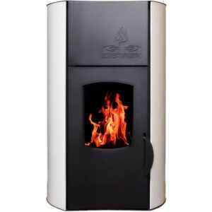 HIDRO ESTUFA DE PELLET DE 25 KW DE POTENCIA, AUTONOMÍA 10-20 HORAS, SUPERFICIE 200 M2 Y CONSUMO 2-4 Kg/h COLOR BLANCO