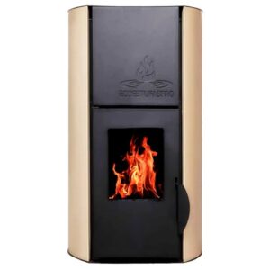 HIDRO ESTUFA DE PELLET DE 18 KW DE POTENCIA, AUTONOMÍA 5-15 HORAS, SUPERFICIE 150 M2 Y CONSUMO 1-3 Kg/h COLOR MARFIL CON CRISTAL